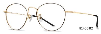 China Round Optical Metal Eyeglasses Frames Men Women Myopia Fashion Wearing for sale