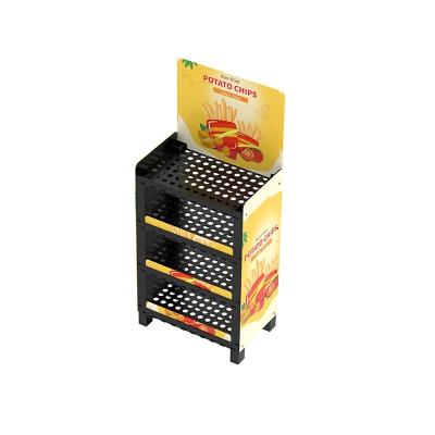 China Commercial PP POP 4/5/6 Tier Floor Display Rack For Retail Plastic Display Rack for sale