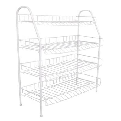 China Portable Modern Custom Cheap Iron Wire Shelf Stainless Steel Bracket Metal Shoe Rack Designs for sale