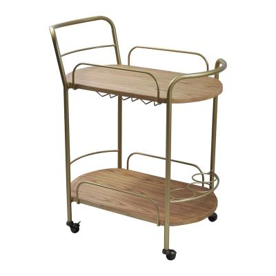 China Strong Structure Wooden Beauty Salon Serving Trolley Hand Carts for sale