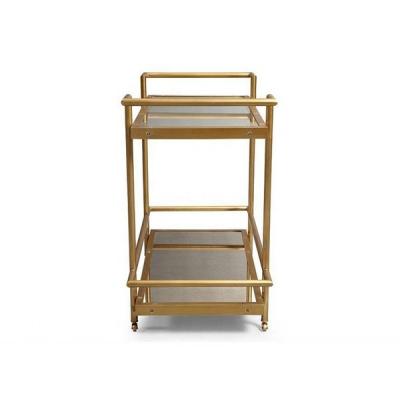 China Sturdy Glass Metal Shelves Metal Supplier Vendor Coffee Tea Coffee Carts for sale