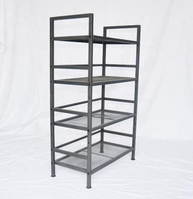 China Sustainable Portable 4 Tier Mesh Storage Kitchen Metal Rack for sale