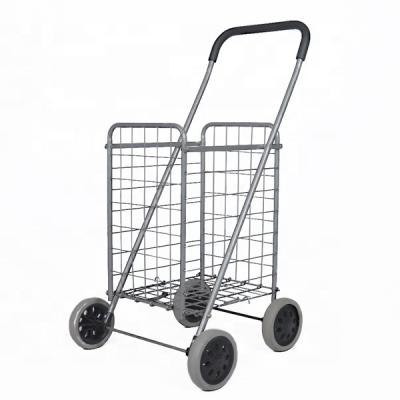 China Factory Hot Sale Folding Wire Mesh Cheap Foldable Shopping Trolley for sale