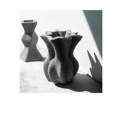 China Morden Nordic Simple Style Cylinder Shape Home Decor Planter 3D Print Flower Pot For Garden Plant for sale