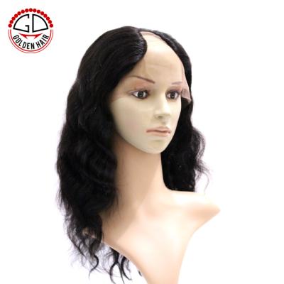 China Cheap Bleached Knots Short Brazilian Virgin Hair Curly U Part Wigs For Sale for sale