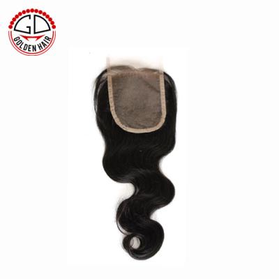 China Bleached Knots Fast Delivery Natural Color Brazilian Blonde Silk Lace Frontal Closure With Natural Hairline for sale