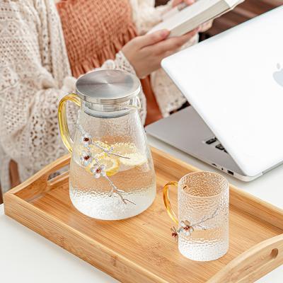 China Viable new design custom creative glass teapot drinkable borosilicate glass teapot for sale