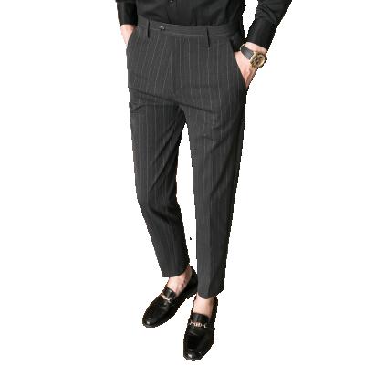 China New Winter Plus Size Thick Stripe Design Plus Size Formal Pants Slim Men's Pants Wholesale Trousers for sale