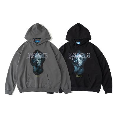 China High Street Breathable Dark Hoodies For Both Women Printed On Loose Oversized Men's Casual Hoodie Sublimated Sweatshirt for sale