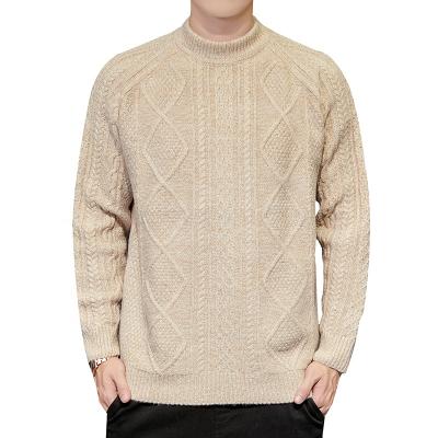 China 2021 Good Quality Cashmere Anti-Wrinkle Unique Design Casual Knitting Solid Sweater Plus Size Fashion Sweater Custom Men for sale