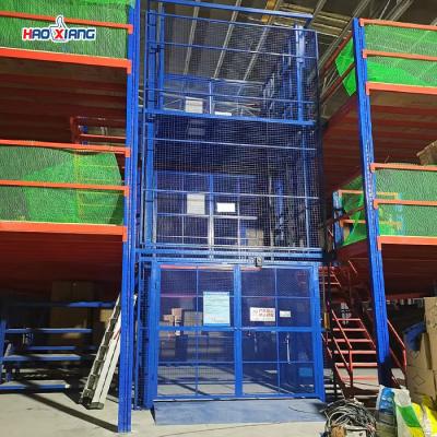 China 20 Ton Mezzanine Floor Goods Blue Lift Small Elevator For Goods for sale