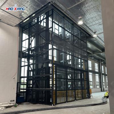 China 10 Tons 10 Meters High 2 Layers Hydraulic Cargo Elevator For Garage Use for sale