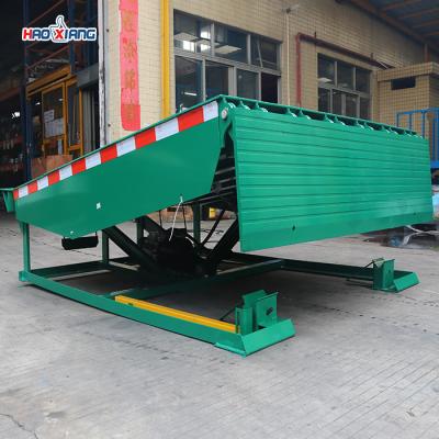 China Cargo Armazém Dock Leveler Push Button Truck Level Dock Verde à venda