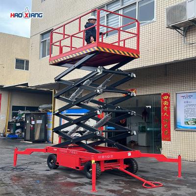 China Red Electric Scissor Lift Table 1500Lbs With 6000mm Max Lifting Height for sale