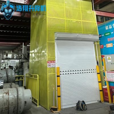 China 10m High 500kg-20000kg Industrial Indoor Goods Lift 2 Storey Hydraulic Cargo Elevator for sale