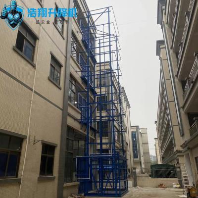 China 10m High 500kg-20000kg Industrial Outdoor Goods Lift  Hydraulic Cargo Elevator for sale