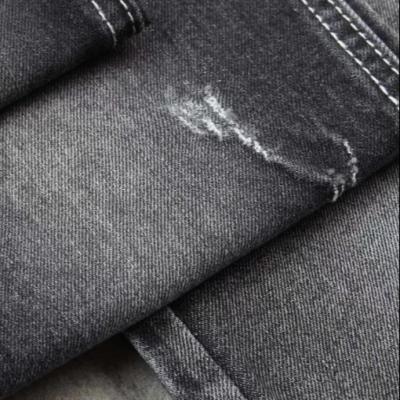 Cina Sanforizzazione del nero dello zolfo del denim del poliestere del cotone del tessuto 300/40D dell'elastam di Tencel della saia in vendita