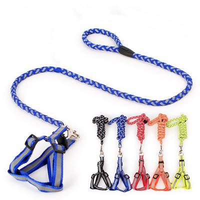 China 2018 Viable Hot Selling Rope Braided Reflective Night Dog Walking Leash And Arms Sizes Multi Colors for sale