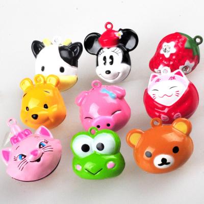 China Hot Sale Small Size Animal Dog JEWELED Bell Shape Cartoon Cat Bell DIY Size Multi Color Brass Pet Bell Large for sale