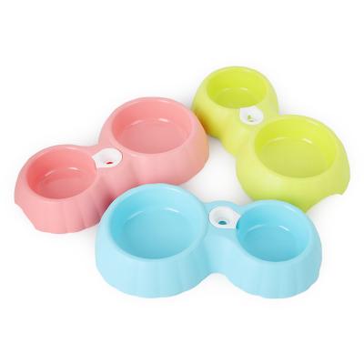 China Cheap Price Sustainable 2 In 1 Double Bowl Dog Water Pumpkin Shaped Automatic Dog Food Bowl for sale