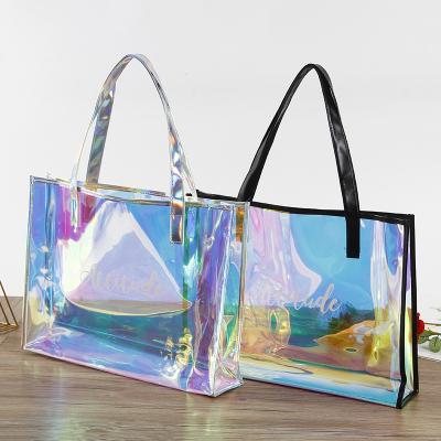 China Newest Fashinable Fashion Laser PVC Bag Outdoor PVC Travel Bag PVC Tote Bag for sale