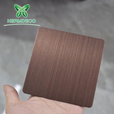 China Decoration & Manufacture 304 stainless steel hairline plate embossed etched mirror colored sheets designer in Foshan factory for sale