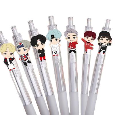 China Dropshipping Customized Idol Anime Normal Cartoon Boy Gel Pen Pen BT21 School Office Supplies Stationery for sale