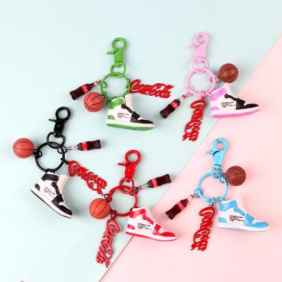 China Car Stereoscopic Model Backpack Keyring Souvenirs Fashion Dropshipping Basketball Shoes Sneakers Enthusiast Keychains Pendant Gift for sale