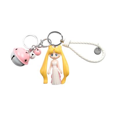 China Fashion Dropshipping Creative Cartoon Couple Key Chains Anime Sailor Moon Doll Keychains Bag Key Chain Car Pendant Accessories Gift for sale