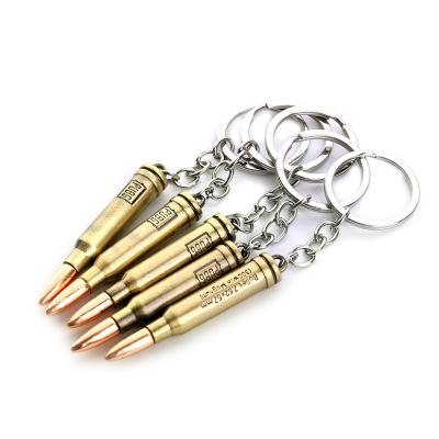 China Fashion Dropshipping Bullet Pattern Keychain Around The Game Chicken Game Car Keychain for sale