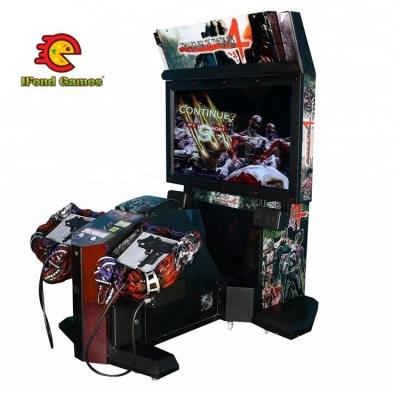 Китай Wooden+FRP+Steel Coin Operated Electronic Video Arcade Machine Home Of The Dead 4 Gun Shooting Simulator Game продается