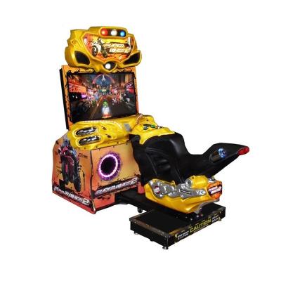 中国 Metal+acrylic+plastic Driver Racing Game Machine FF Bike 2 Coin Operated Super Motor Arcade Games Car Racing Machine 販売のため