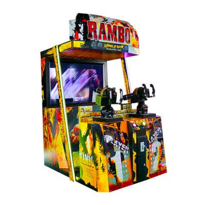 China Metal+acrylic+plastic Hotselling 55LCD Rambo Arcade Laser Shooting Gun Video Simulator Game Machine For Sale for sale