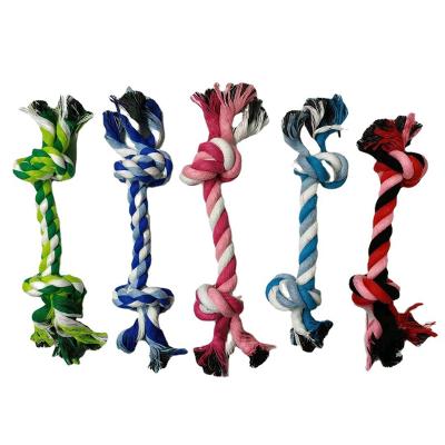 China Double Knot Toy Dog Bite Rope Knot Viable Molar Bite Toy Durable Dog Cotton Rope Toy for sale