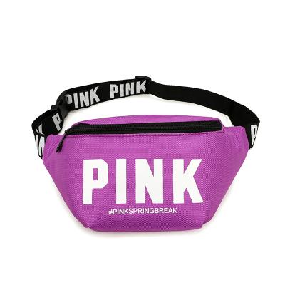 China Water Proof PINK Outside Sports Fanny Pack Mobile Phone Running Bag Korean Fashion Cashier Bag for sale