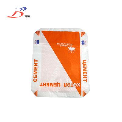 China Recyclable Plastic Cement Block Bottom Paper Ad Star Bag With Valve for sale