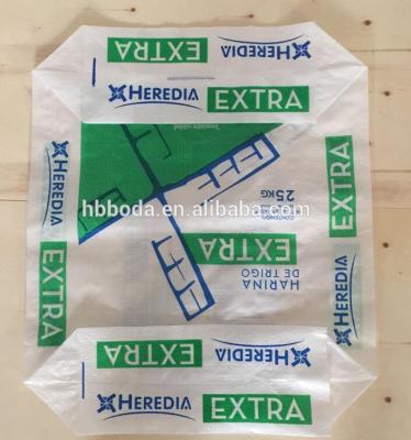 China Aseptic Laminated Square Bottom Valve Cement Packing Bags , PP Woven To Block Bottom Valve Cement Bag for sale