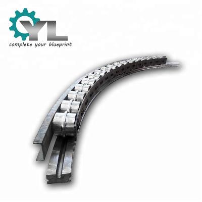 China Bucket Wheel Excavator CROSS ROLLER Segment Slewing Ring Rail With Rollers for sale