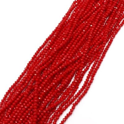 China Garment Stock /Accessories/Jewelry DIY Decoration/For Sale Red Crystal Bead Crystal Beads 4mm Faceted Loose Crystal Rondelle Bead for sale