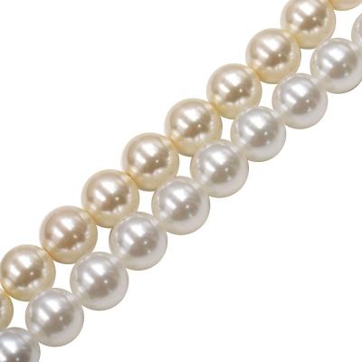 China Garment /Accessories Jewelry DIY//High Hole Straight Faux Decoration 500g 6/8/10/12/14/16/18/20/22/25/30mm White Acrylic Bead Luster Pearl Bead For Dressing Up decoration for sale