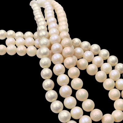 China Hot-selling Matte Pearl Plastic Beads For ABS Decoration 8-18mm Acrylic Faux Beads Custom Loose Wrinkle Jewelry DIY Garment /Accessories Making Fashion Accessories for sale