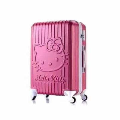 China Lovely ABS Pink Suitcase Children 20/24/28 Inches Travel Suit Case Cute Girl Travel Luggage Sets With Handbag for sale