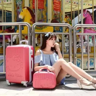 China Wholesaler Customized ABS Riding Luggage Great Price 4 Wheels Trolley Bag 14/18/20/24 Inches Children Travel Suitcase for sale