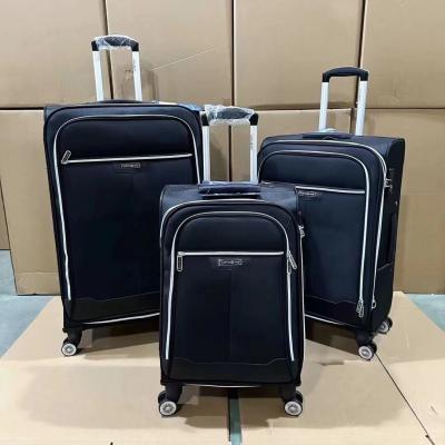 China Factory Supplier Luggage Manufacturer Fabric Suitcases Travel Luggage Suitcase Set With Spinners for sale