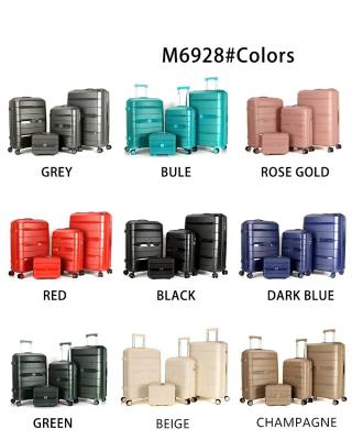 China High Quality Travel Trolley Bag Hard Case PP Suitcase Metal Frame Luggage Fashion Travel Trolley Case PP Hardshell Case for sale