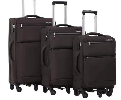 中国 New Design Factory Custom Soft Super Light Weight Business Suitcase Travelling Luggage Sets 販売のため