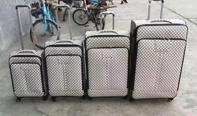 中国 Hot Sale Wholesale 20/24/28 Inches PU Leather White Suitcase Rolling Luggage Set 販売のため