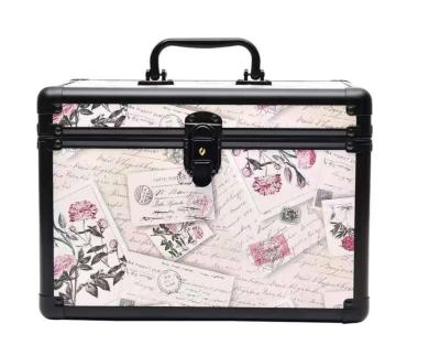 China OEM Cosmetics Case Jewelry Organiser Vanity Storage Box Beauty Train Case for sale