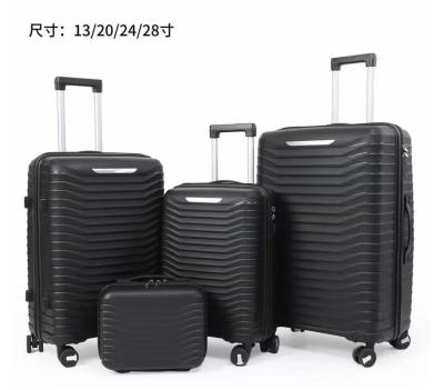 China Custom Waterproof Suitcase 20 Inch Valise Trolley Bag Aluminum Women PP Luggage for sale