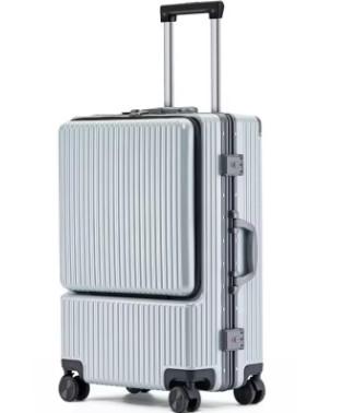 中国 Front Cover Side Open Trolley Luggage Business Boarding Case Pull Rod With USB Charging Mute Universal Wheel 販売のため